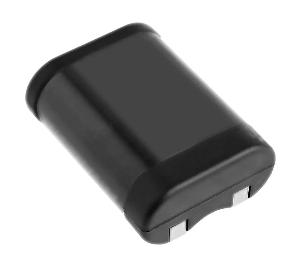 Schwarze Batterie mit zwei Anschlussstiften. Das Produkt gehört zur Marke HANSA und ist in einem kompakten, rechteckigen Design gestaltet.